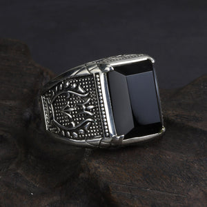Pure 925 Sterling Silver with Black Agate Stone