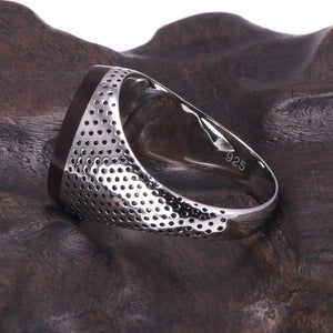 Pure 925 Sterling Silver with Black Agate Stone