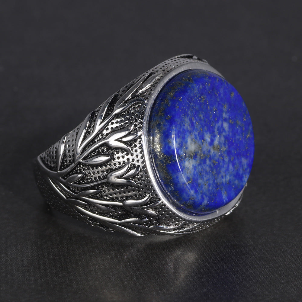 Pure 925 Sterling Silver with Lapis Lazuli Stone